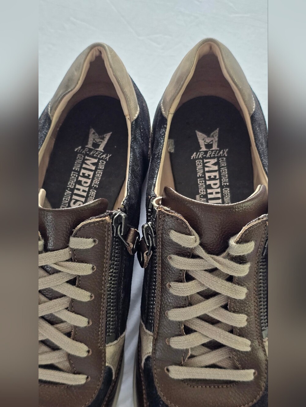 Mephisto Monia 9217 Sneaker Leather Gray Bronze Comfort Shoes Women's 9.5 (US) - Picture 15 of 16